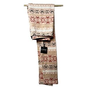 Poof Girls Size S/M Nordic Pattern Leggings Elastic Waist Comfy Soft Pastels NEW